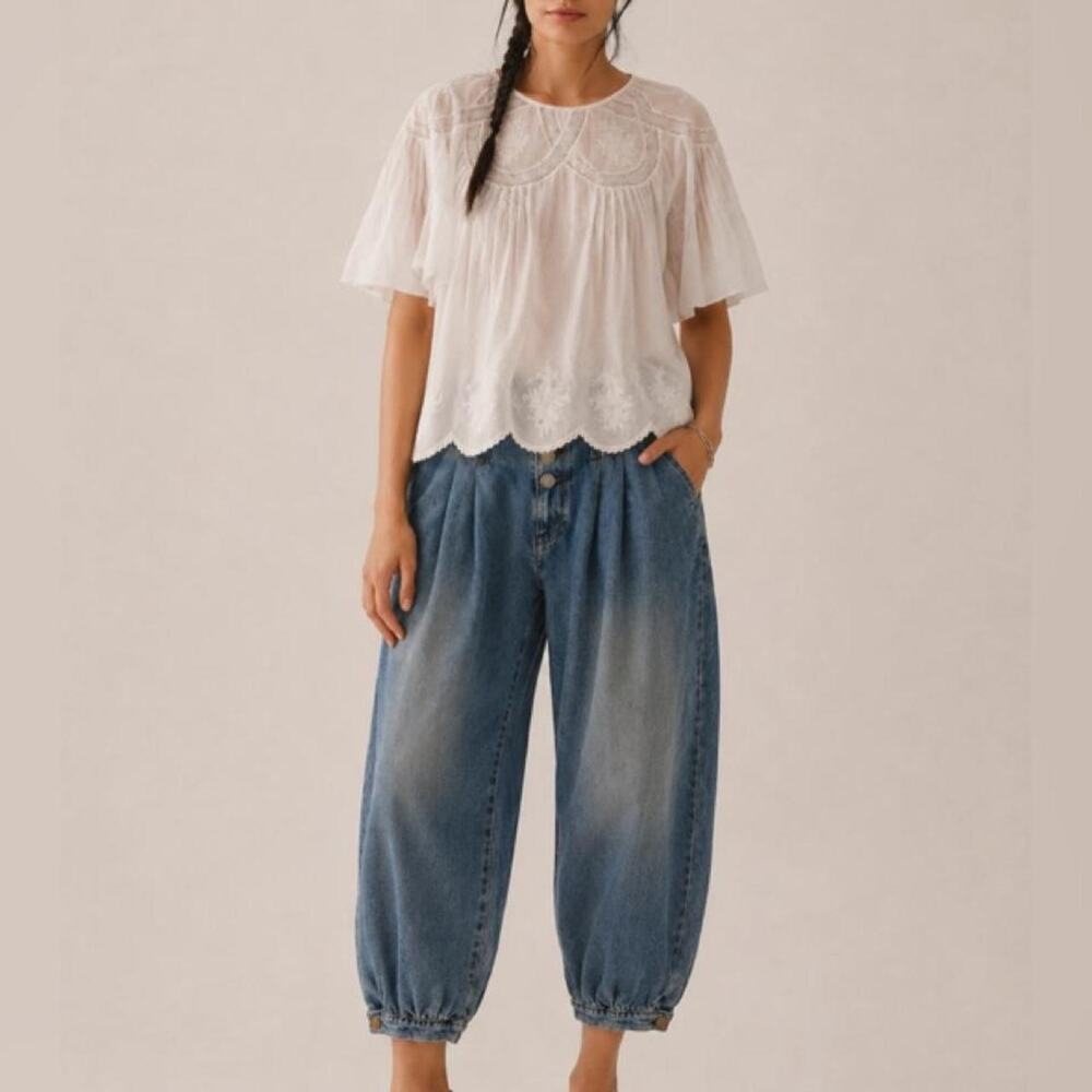 Pilcro blue denim pants with
